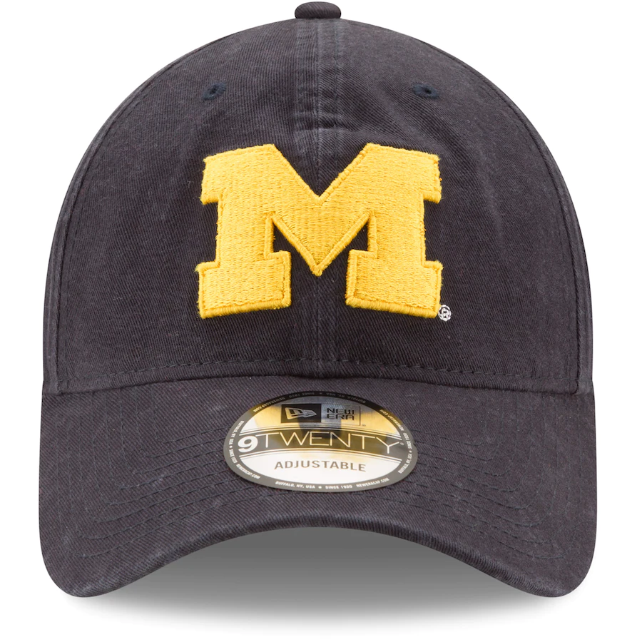 Michigan Wolverines New Era Primary Logo Core 9TWENTY Adjustable Hat - Navy