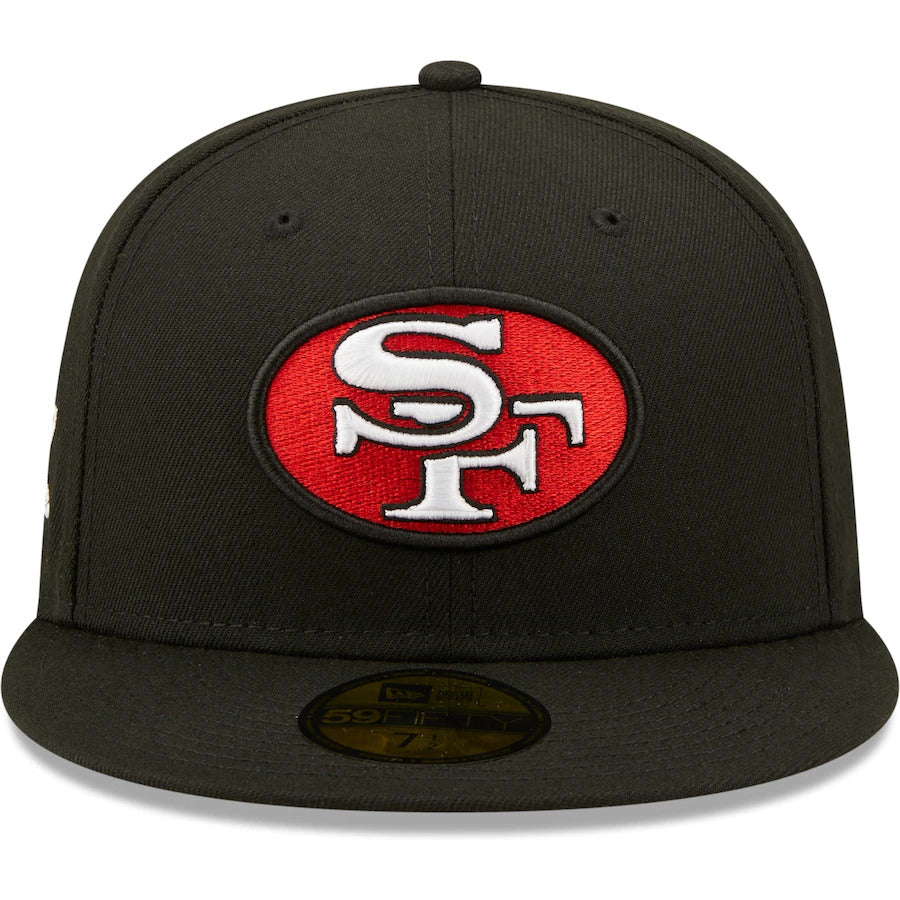 New Era Black San Francisco 49ers Super Bowl XXIX Side Patch 59FIFTY Fitted Hat-blk/red