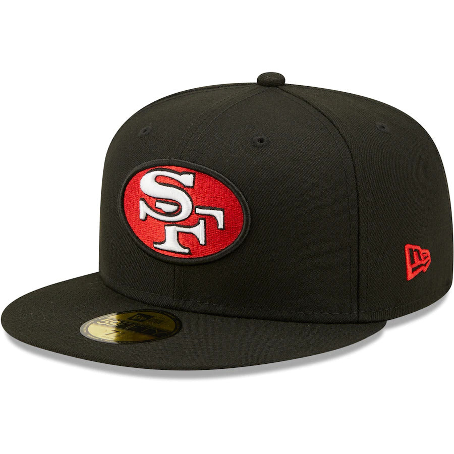 New Era Black San Francisco 49ers Super Bowl XXIX Side Patch 59FIFTY Fitted Hat-blk/red