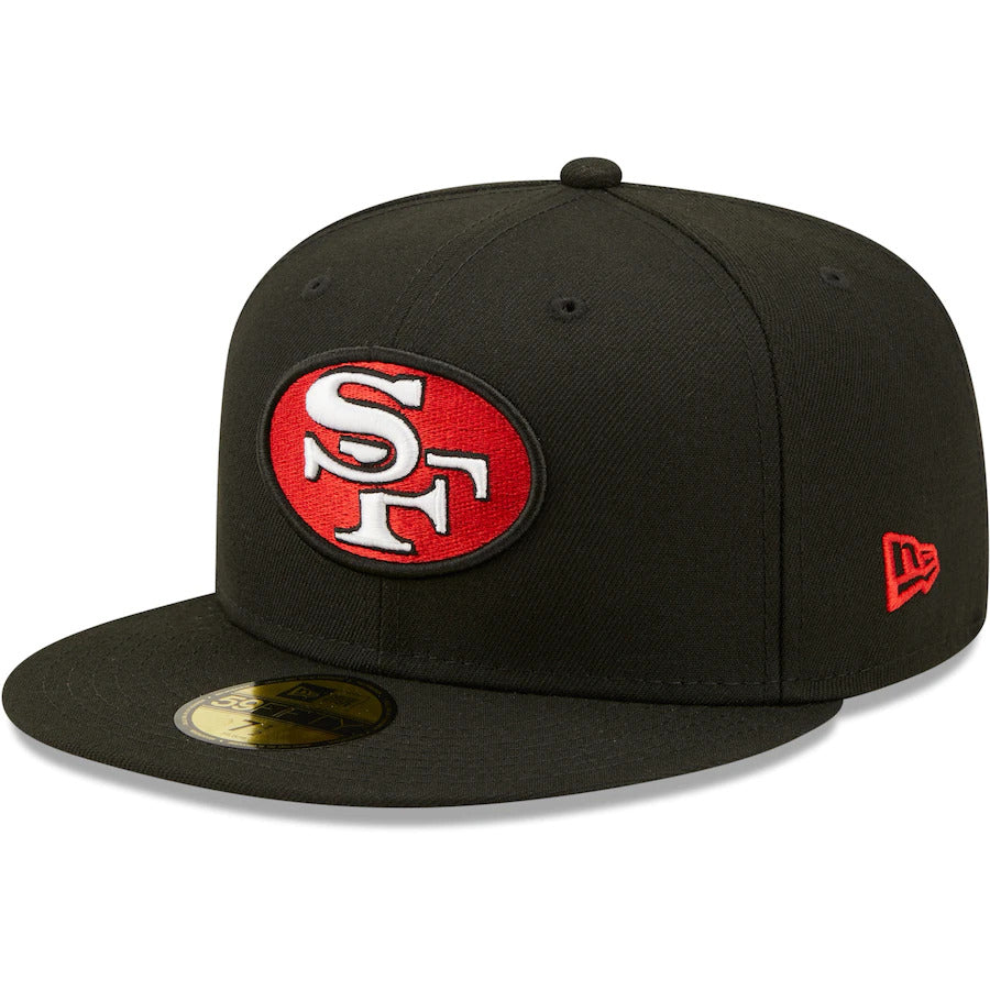 New Era Black San Francisco 49ers Super Bowl XXIX Side Patch 59FIFTY Fitted Hat-blk/red