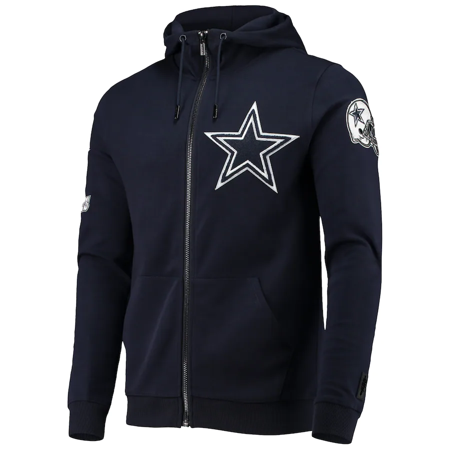 PRO STANDARD DALLAS COWBOYS ZIPPER HOODY-NAVY