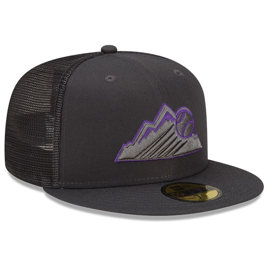 New Era Colorado Rockies 2022 Batting Practice 59FIFTY Fitted Hat-Black