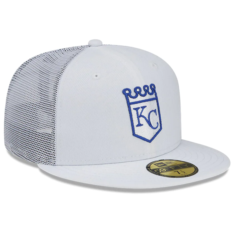 Kansas City Royals New Era 2022 Batting Practice 59FIFTY Fitted Hat - White