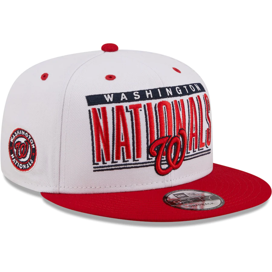 New Era Washington Nationals Retro Title 9FIFTY Snapback Hat - White/Red