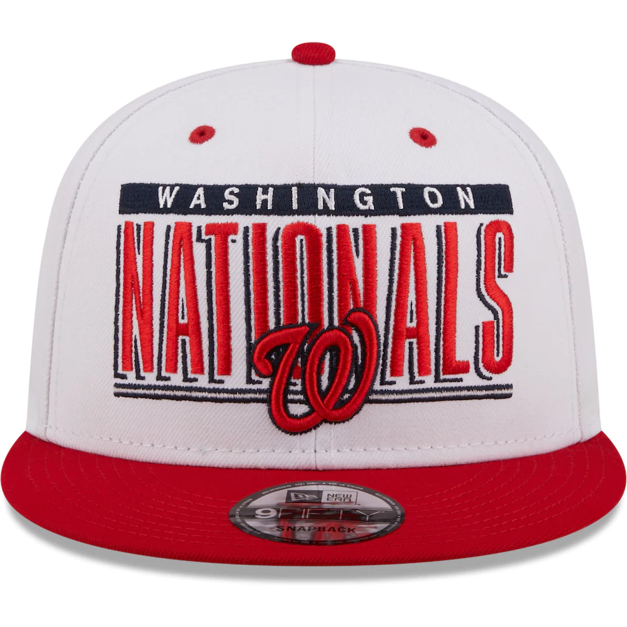 New Era Washington Nationals Retro Title 9FIFTY Snapback Hat - White/Red