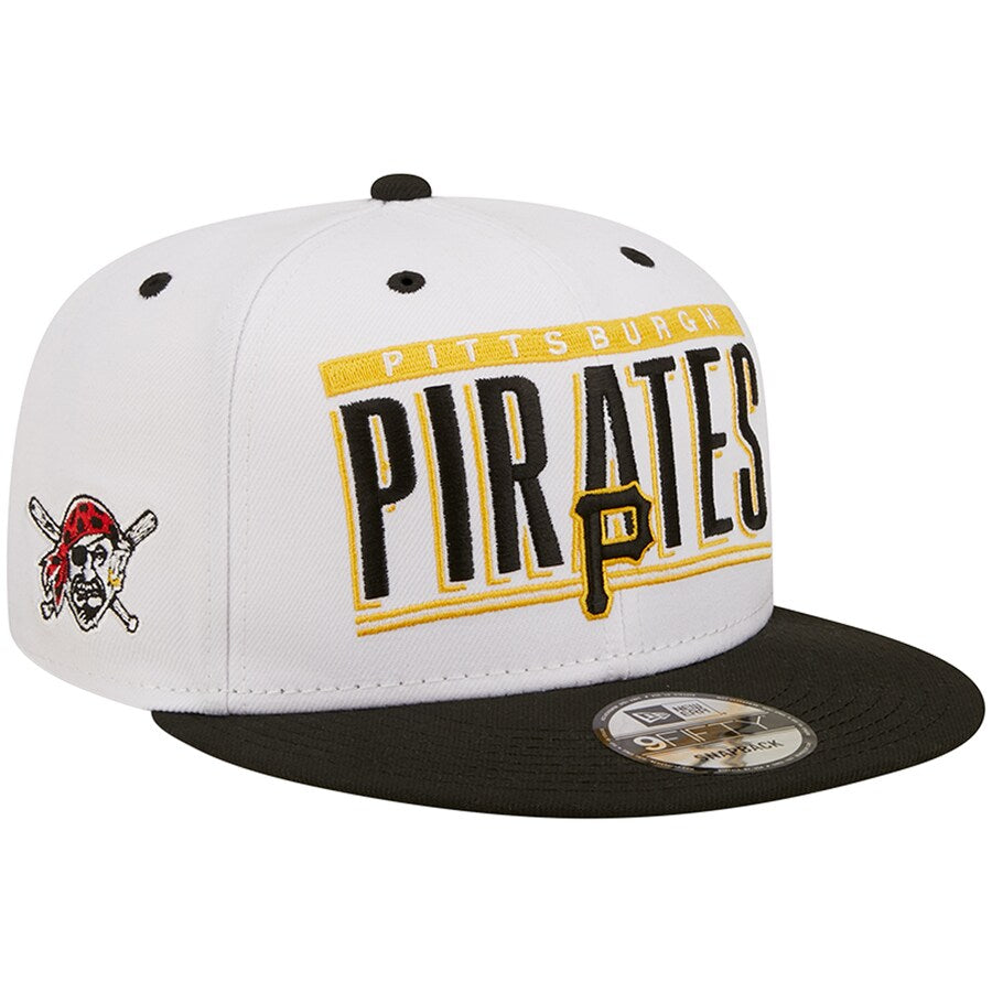 New Era Pittsburgh Pirates Retro Title 9FIFTY Snapback Hat - White/Black