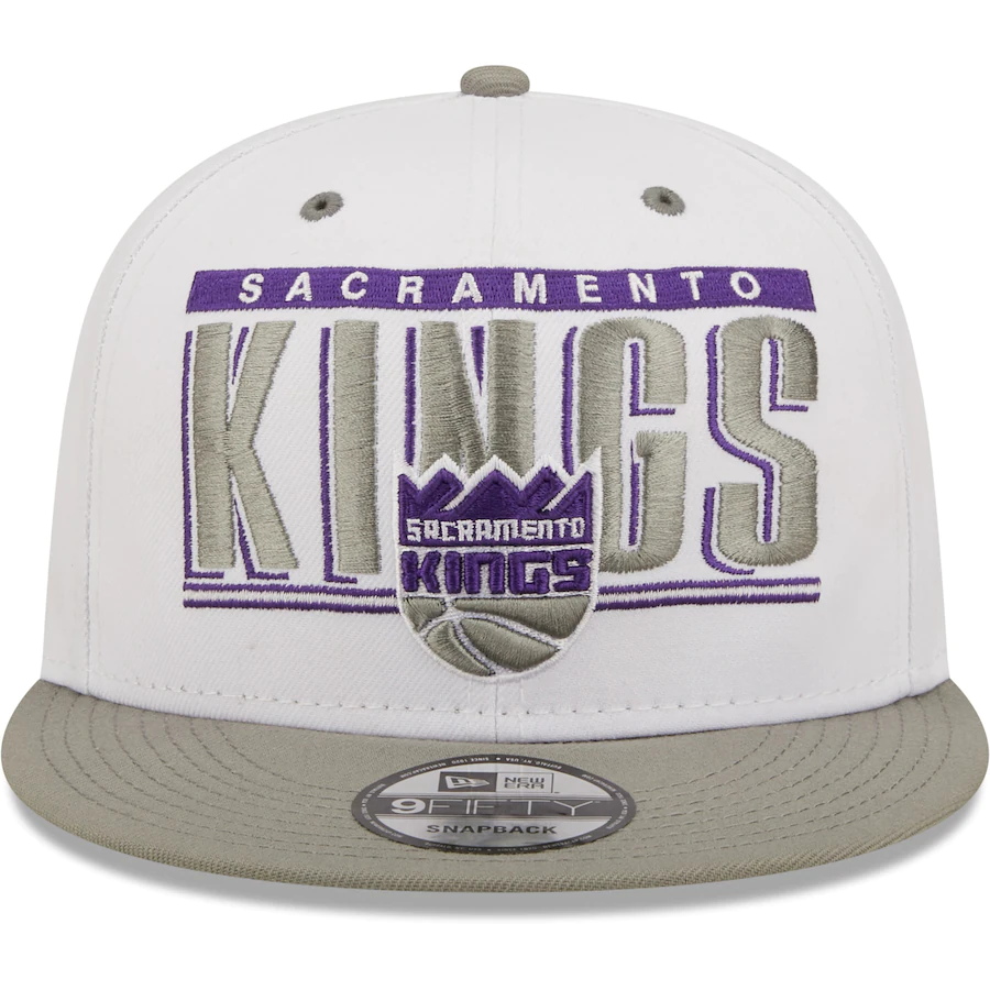 New Era Sacramento Kings Retro Title 9FIFTY Snapback Hat - White/Grey