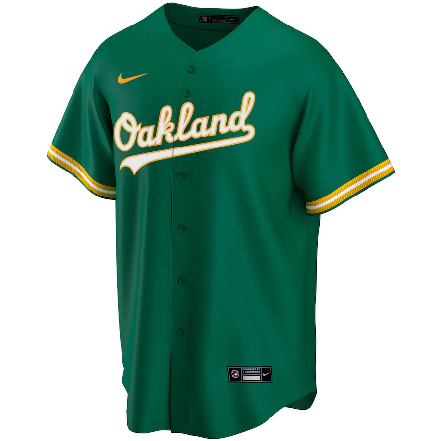 Nike Youth Oakland Athletics Alternate Replica Team Jersey-Kelly Green