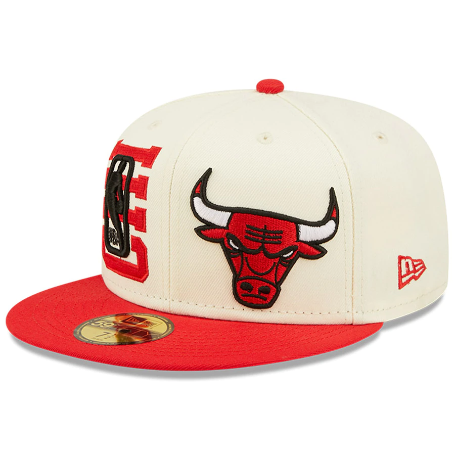 Chicago Bulls New Era 2022 NBA Draft 59FIFTY Fitted Hat - Cream/Red