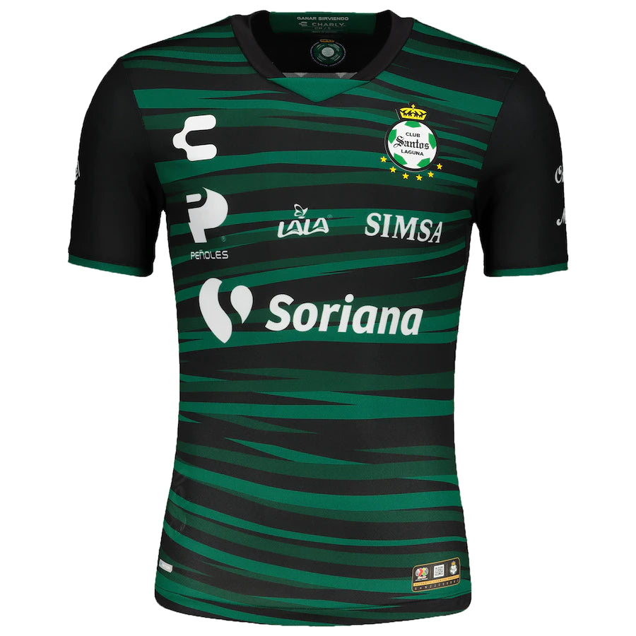 Charly Santos Laguna Away Authentic Jersey 22/23 - Black/Green