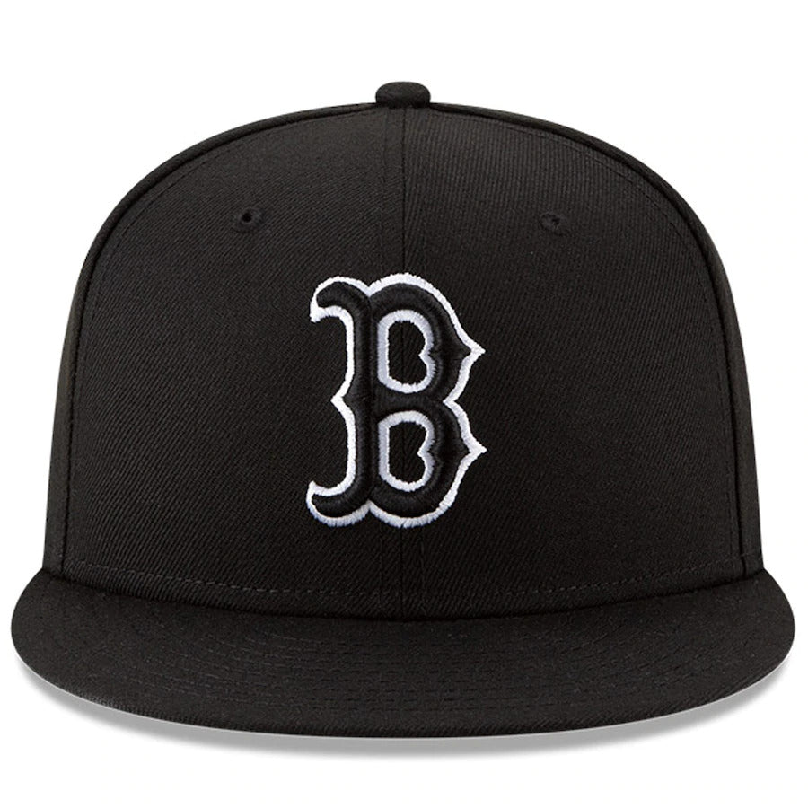 BOSTON RED SOX NEW ERA BLACK ON WHITE 59FIFTY FITTED HAT Nvsoccer.com Thecoliseum