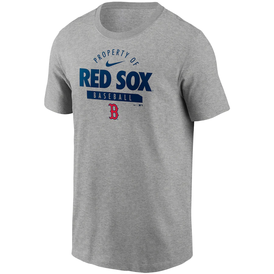 Nike Boston Red Sox Primetime Property Of Practice T-Shirt - Gray