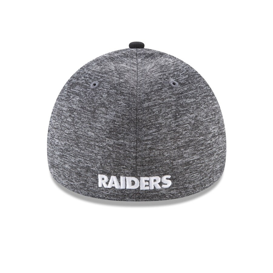 Las Vegas Raiders New Era Fierce Fill 39THIRTY Flex Hat - BLACK/GREY nvsoccer.com the coliseum