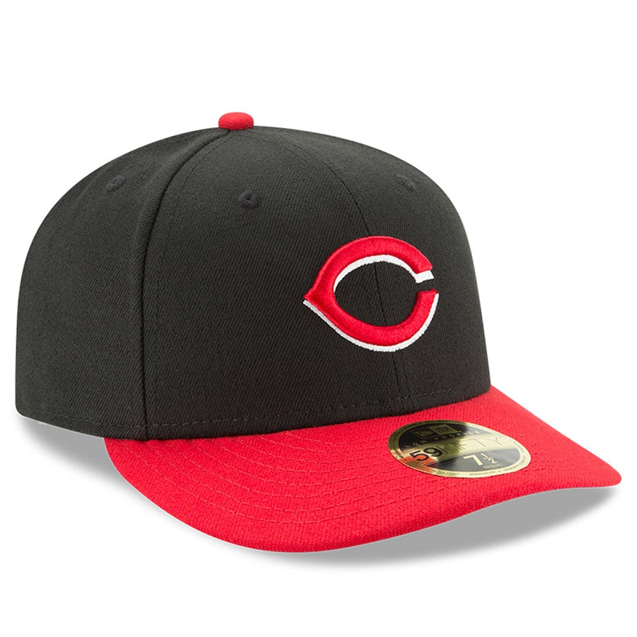Cincinnati Reds New Era Black /Red Alternate Authentic Collection On-Field Low Profile 59FIFTY Fitted Hat