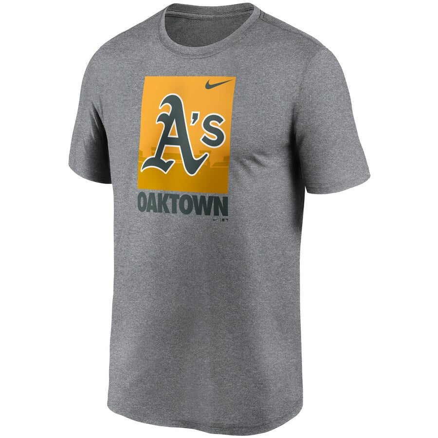 Nike Oakland Athletics Local Logo Legend T-Shirt – Heathered Gray