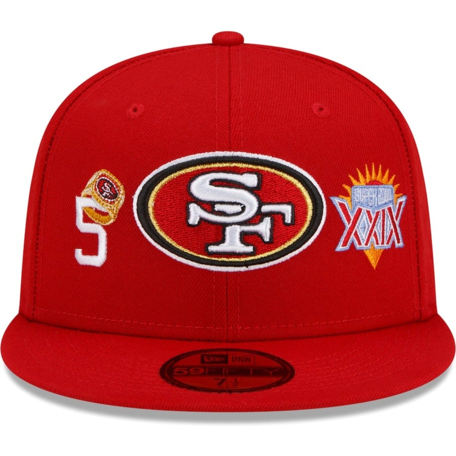 San Francisco 49ers New Era 5x Super Bowl Champions Count The Rings 59FIFTY Fitted Hat - Scarlet Nvsocer.com