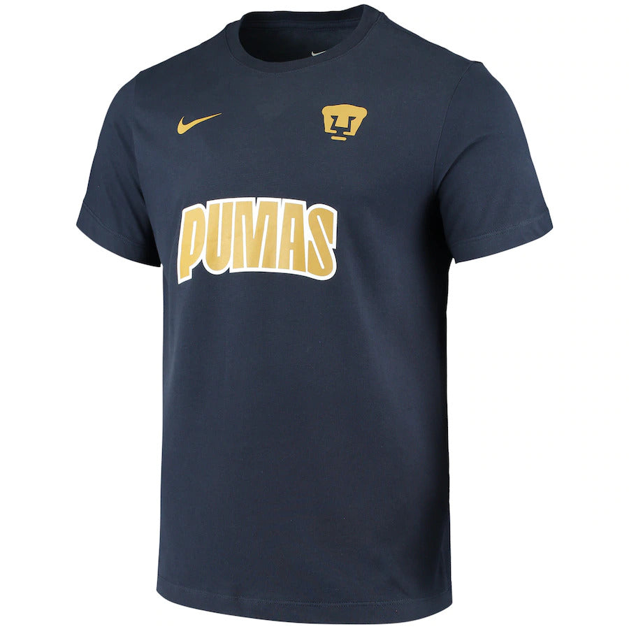 NIKE PUMAS U.N.A.M  T-SHIRT-BLUE/GOLD