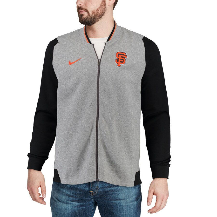 Nike San Francisco Giants Game Performance Full-Zip Jacket - Gray/Black