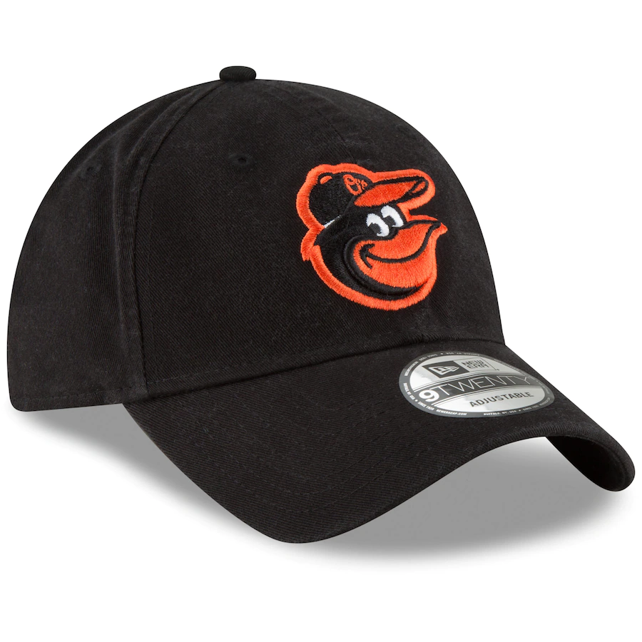 Baltimore Orioles New Era Black Core Classic Secondary 9TWENTY Adjustable Hat