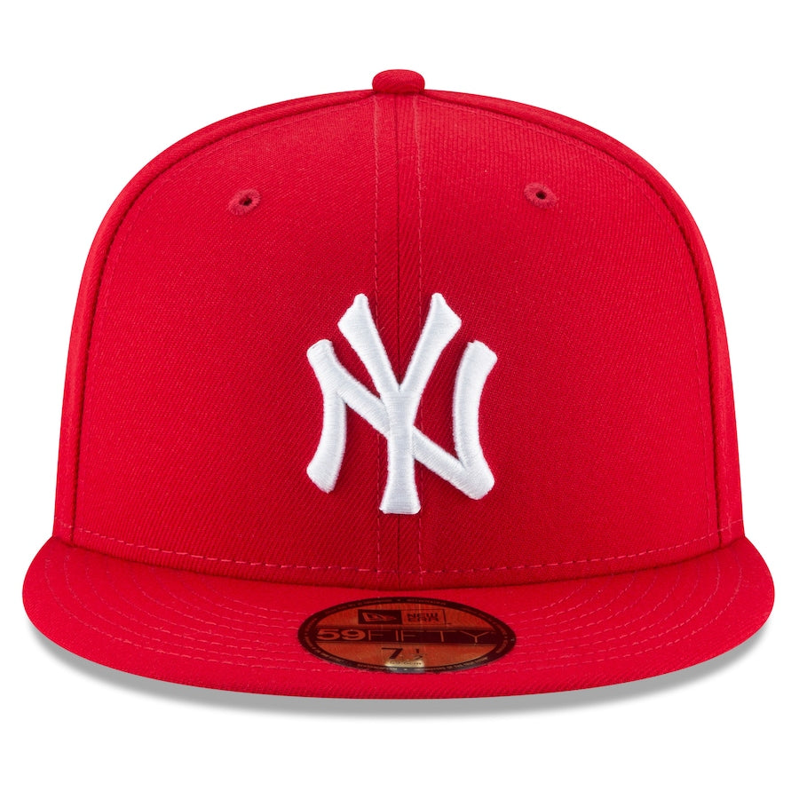 New York Yankees 59FIFTY FITTED- Scarlet Nvsoccer.com Thecoliseum