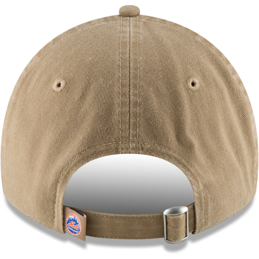 New York Mets New Era Khaki Core Classic Secondary 9TWENTY Adjustable Hat
