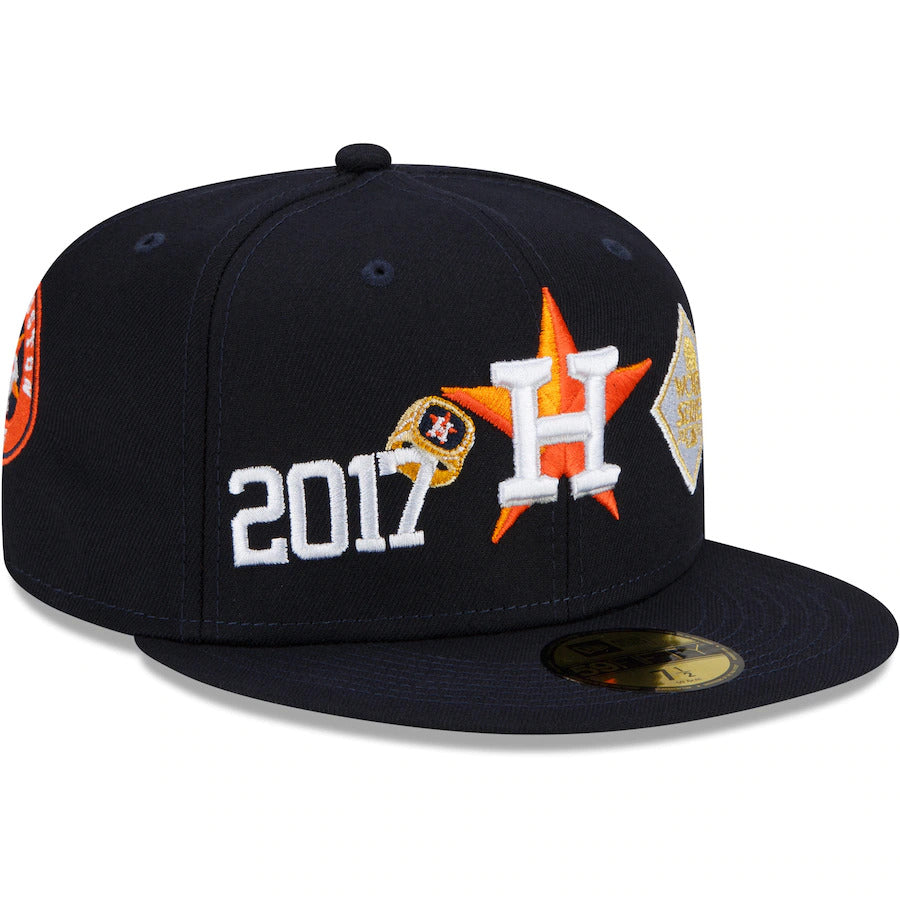 Houston Astros New Era 2017 World Series Champions Count the Rings 59FIFTY Fitted Hat - Navy Nvsoccer.com
