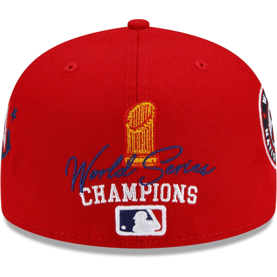 Washington Nationals New Era Red 2019 World Series Champions Count the Rings 59FIFTY Fitted Hat- Red Nvsoccer.com