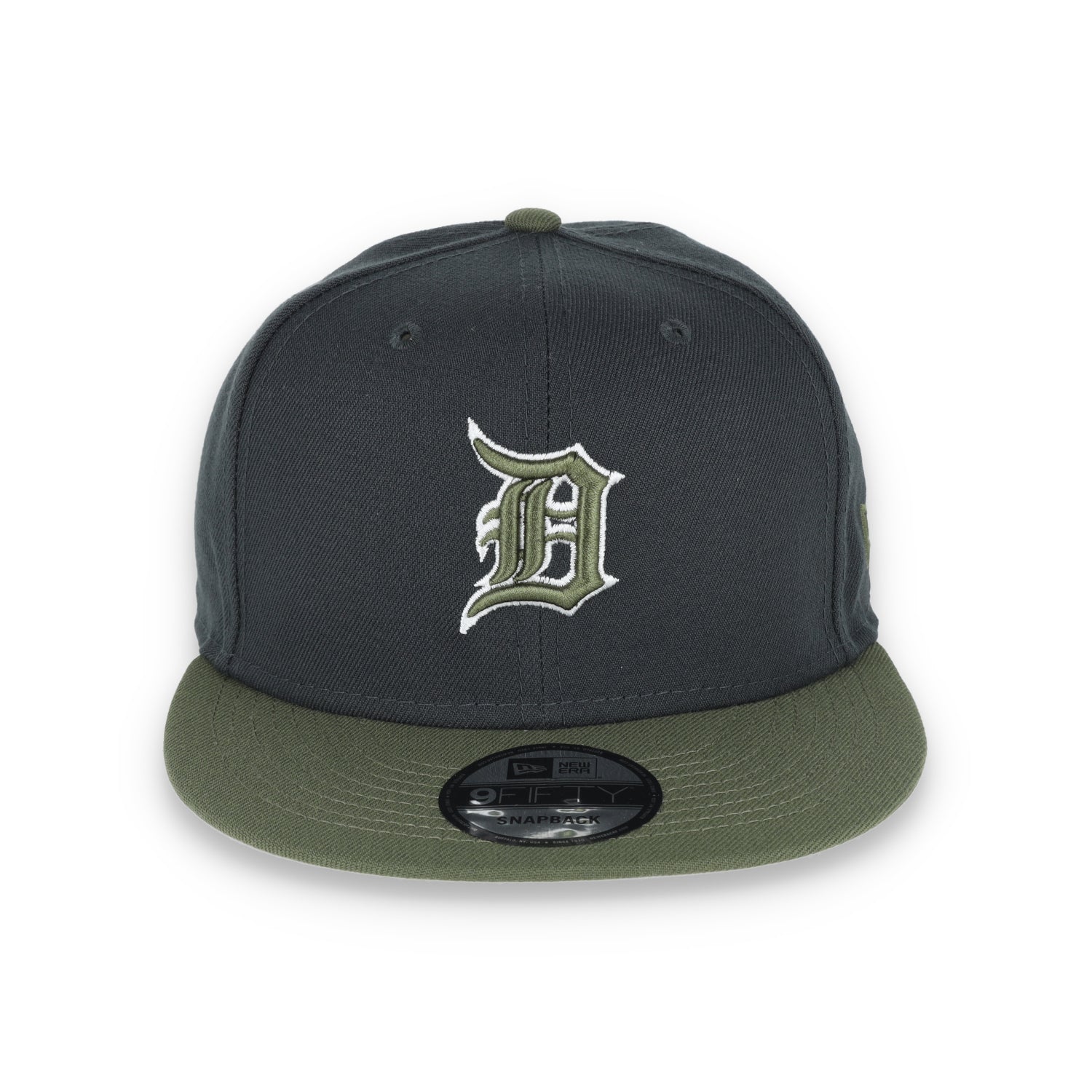 New Era Detroit Tigers 2-Tone Color Pack 9FIFTY Snapback Hat- Grey/Olive
