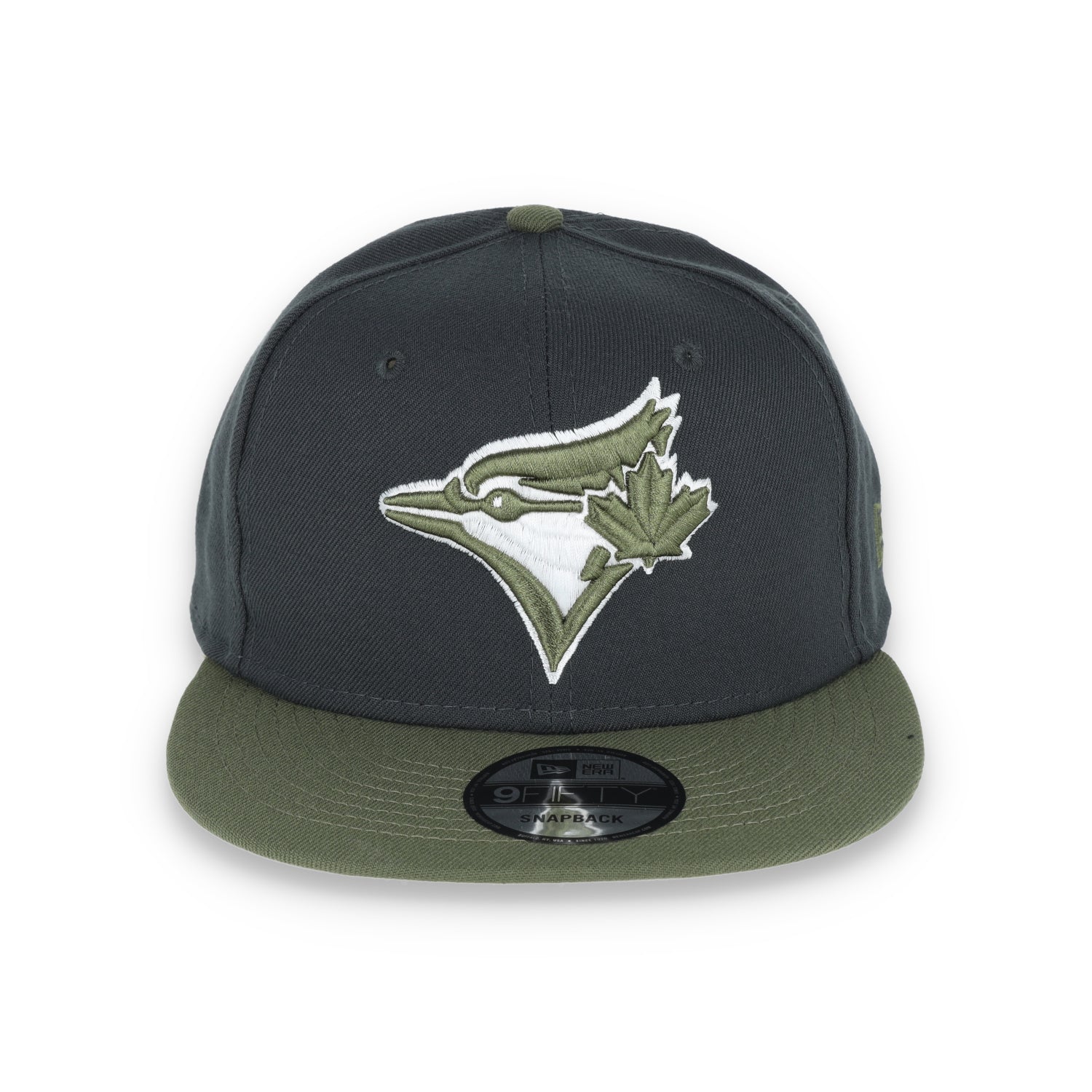 New Era Toronto Blue Jays 2-Tone Color Pack 9FIFTY Snapback Hat-Grey/Olive