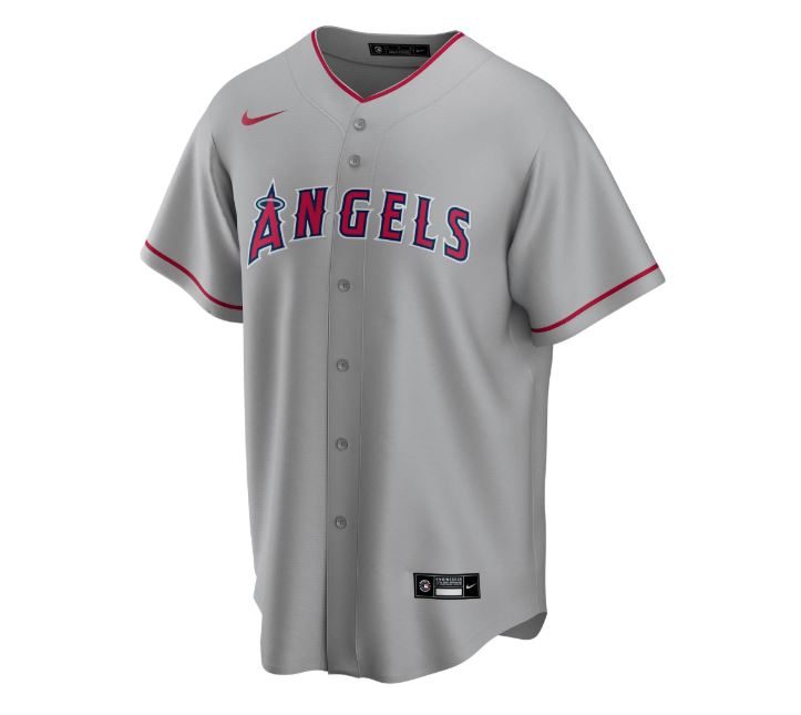 Nike Men's Los Angeles Angels Gray Road 2020 Replica Team Jersey