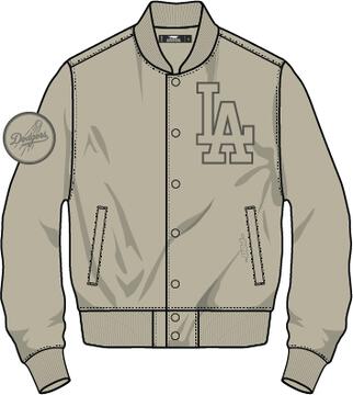 Pro Standard Los Angeles Dodgers Neutral Twill Jacket-Taupe