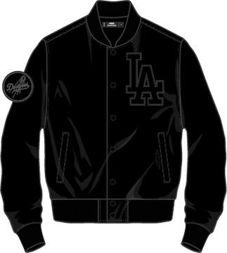 Pro Standard Los Angeles Dodgers Neutral Twill Jacket-Black