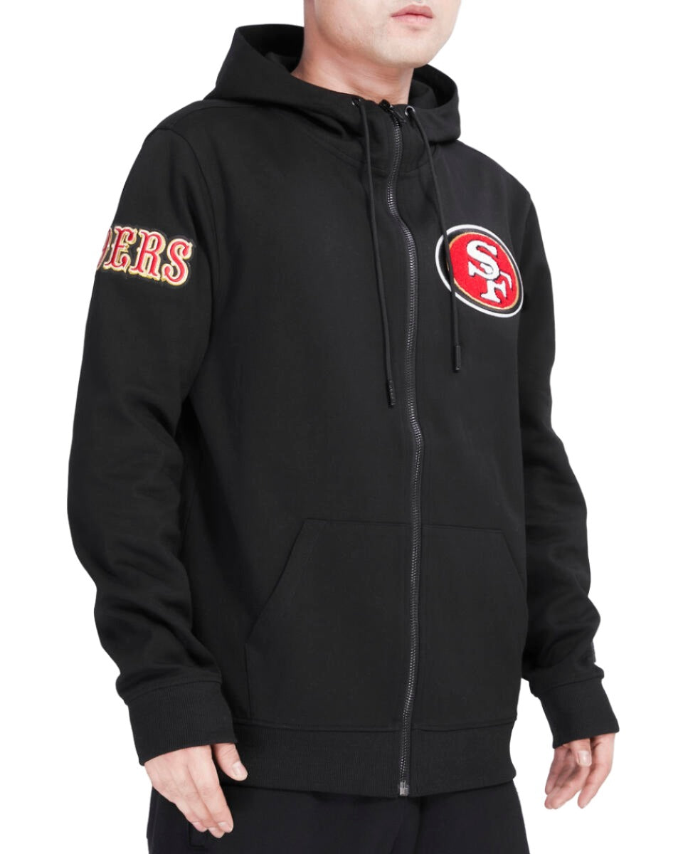 Pro Standard Men's San Francisco 49ers 4-Hit Full-Zip Hoodie-Black