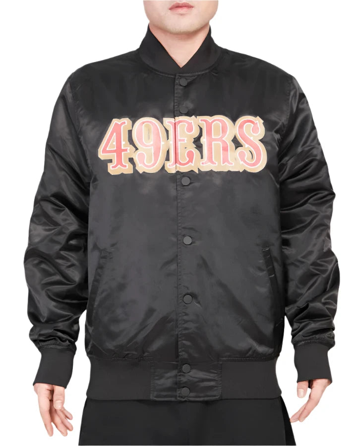 Pro Standard Men's San Francisco 49ers Big Logo Satin Jacket