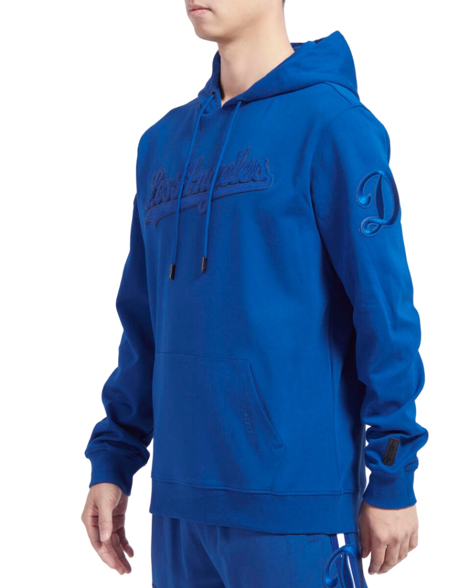 Pro Standard Los Angeles Dodgers Triple Tonal Dk Po Hoodie - Blue