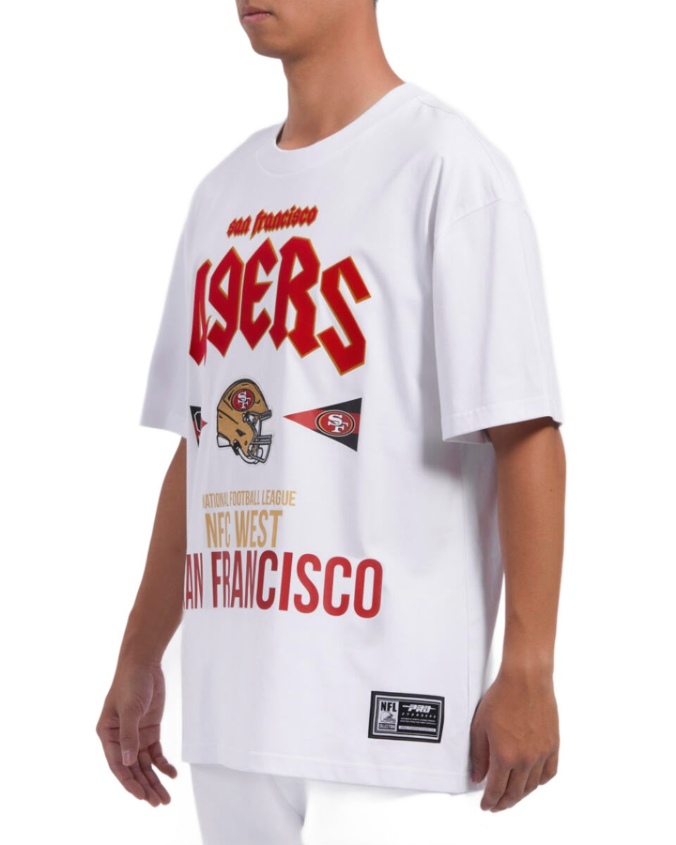 Pro Standard San Francisco 49ers City Tour CJ Drop Shoulder Tee-White