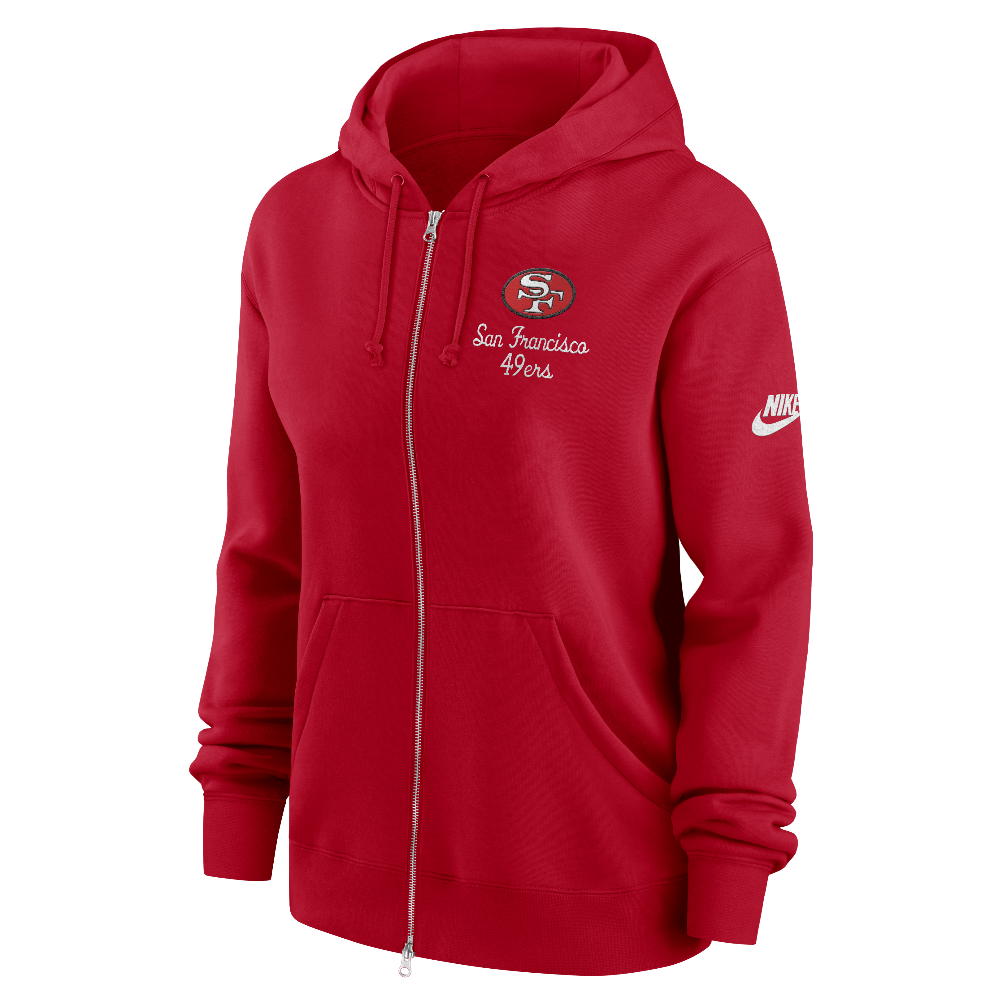 Nike Women's San Francisco 49ers Rewind Phoenix Hoodie-Red