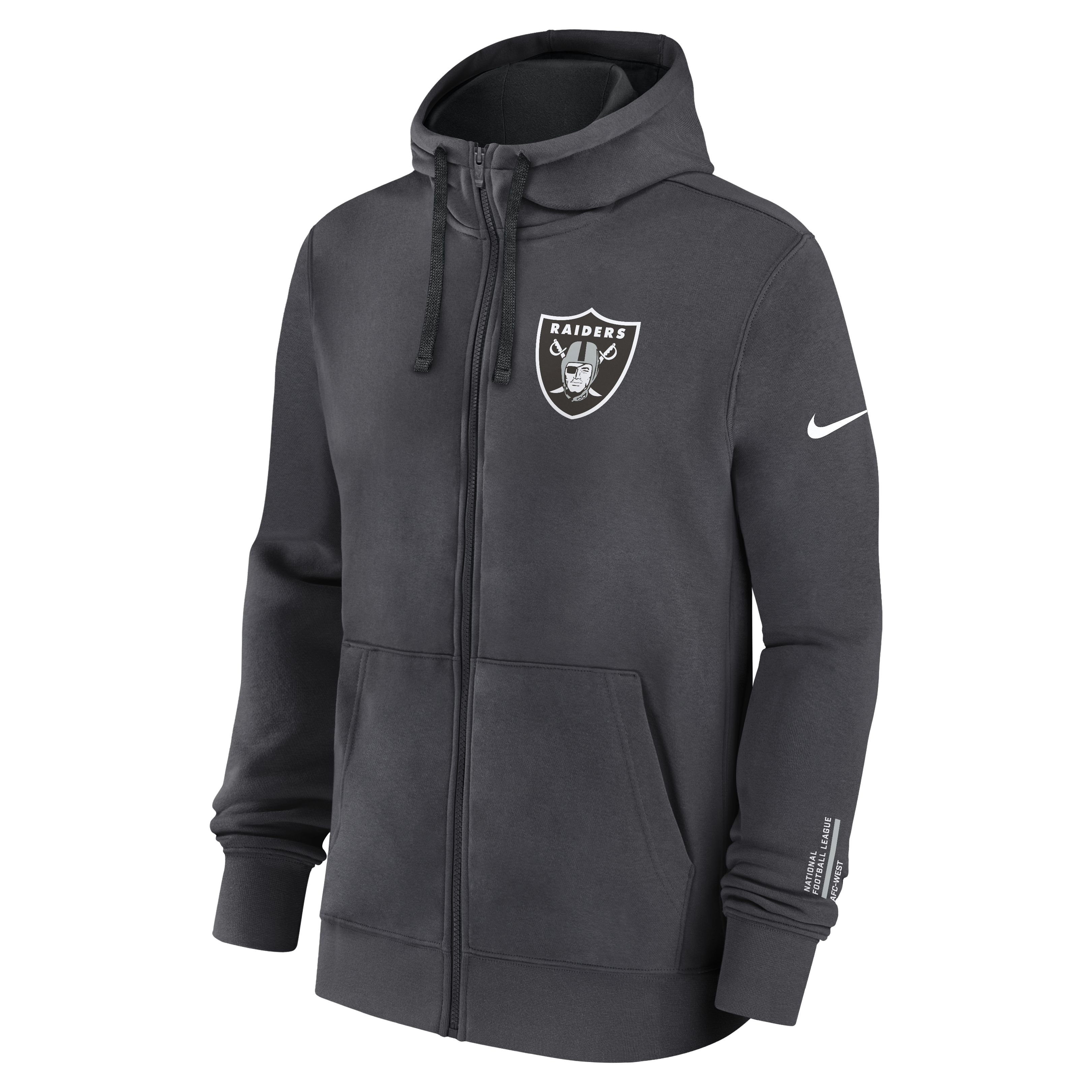 Nike Men's Las Vegas Raiders Club Full Zip Jacket-Black
