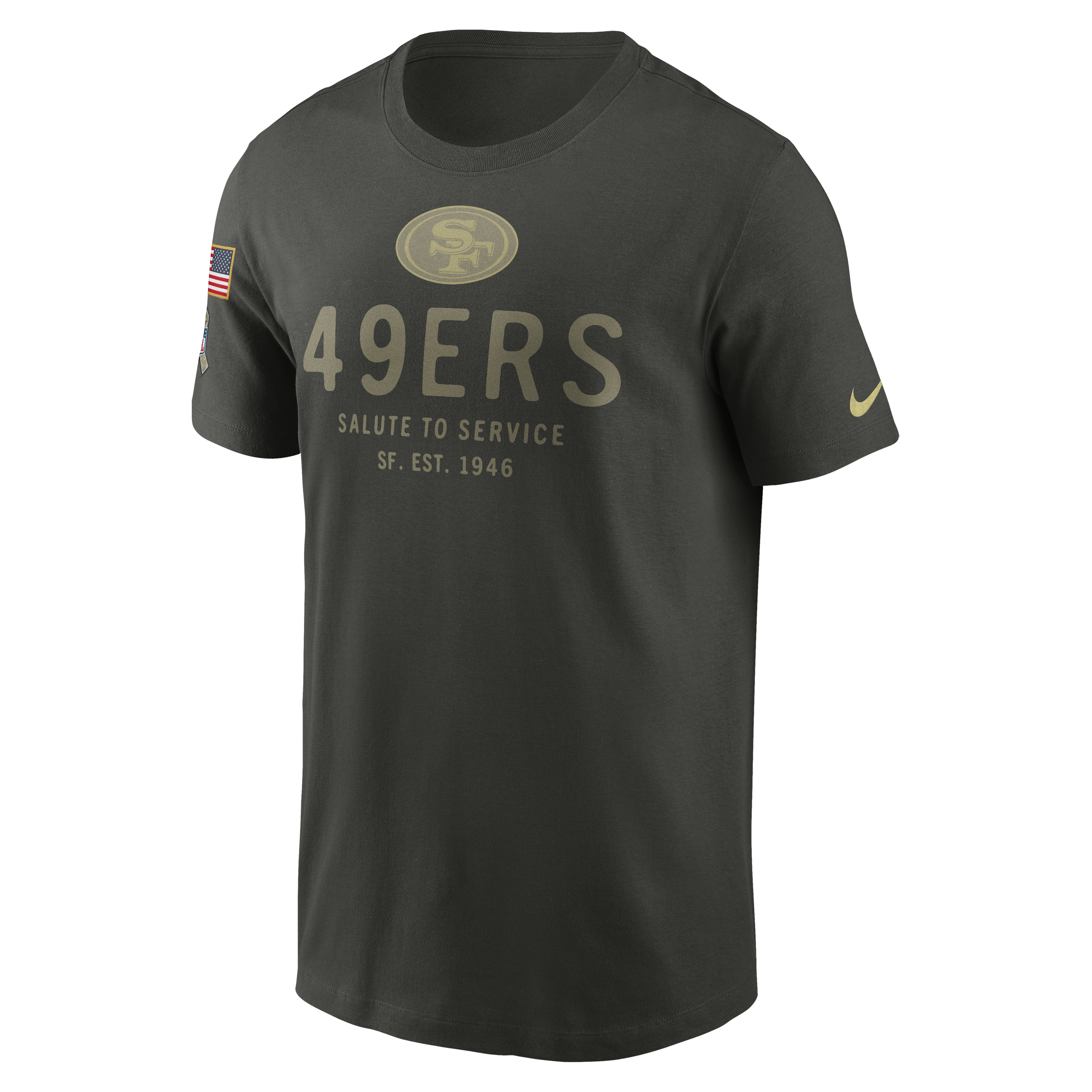 Men's San Francisco 49ers Nike  2025 Salute to Service Sideline Primary Edge Dri-FIT T-Shirt