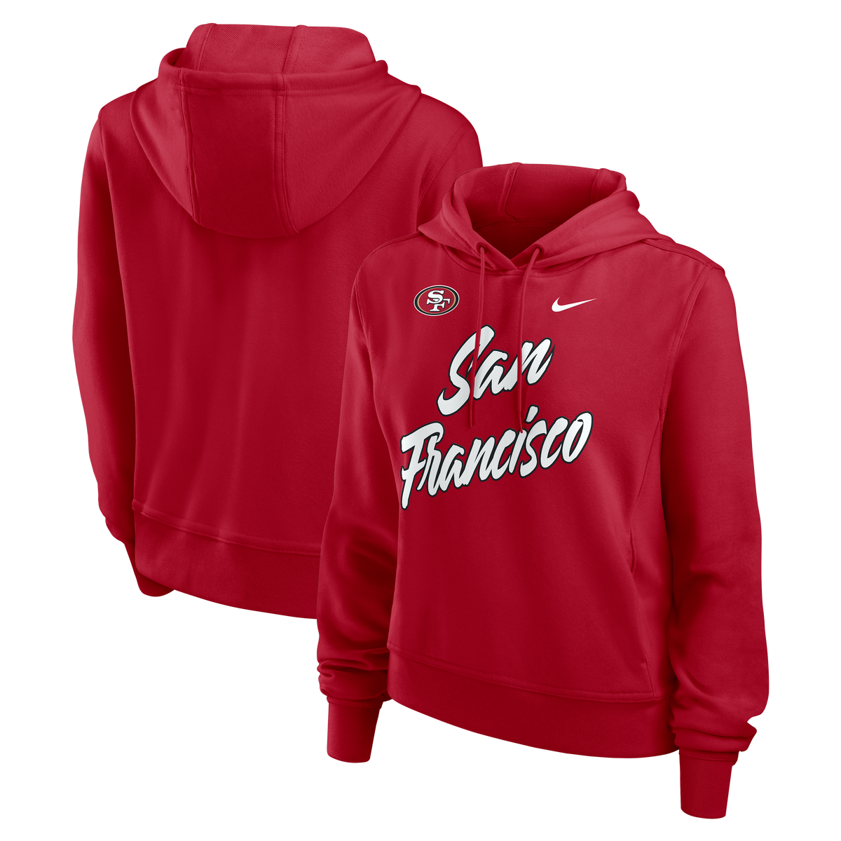 Nike San Francisco 49ers Women's Performance One Pullover Hoodie - Scarlet