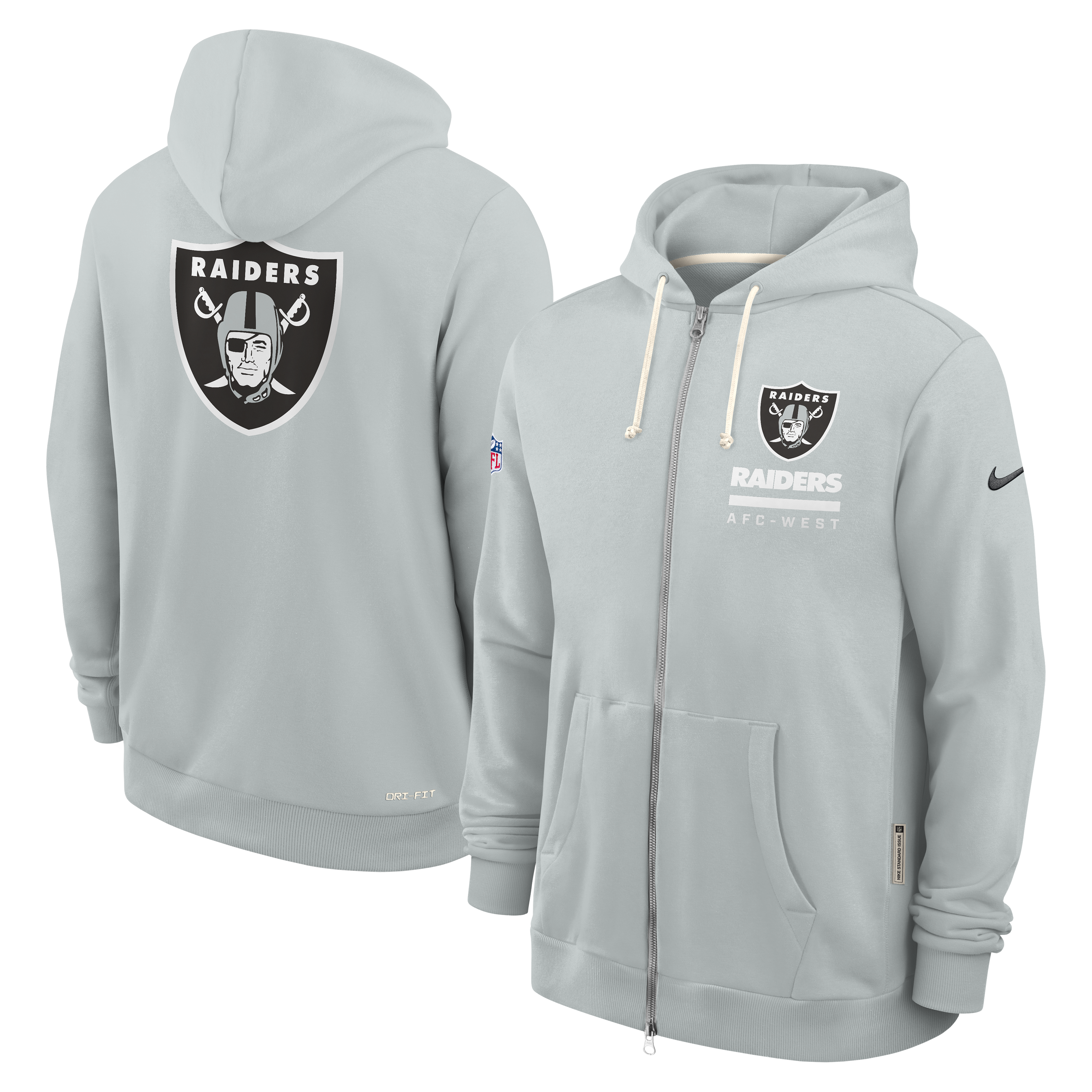 Nike Men's Las Vegas Raiders Official On Field Full Zip Jacket -Gray