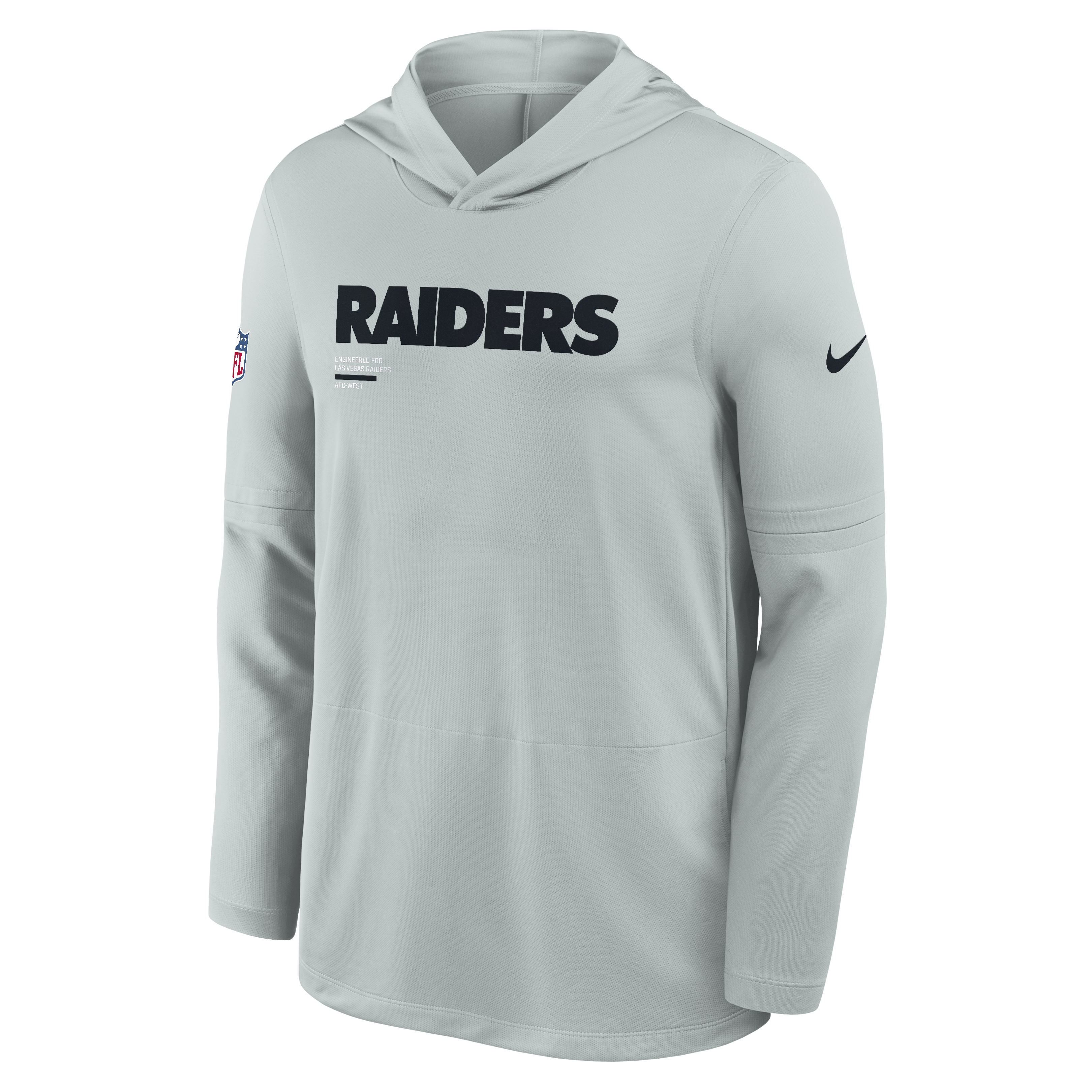 Nike Las Vegas Raiders Light Weight T-Shirt Hoodie-Gray