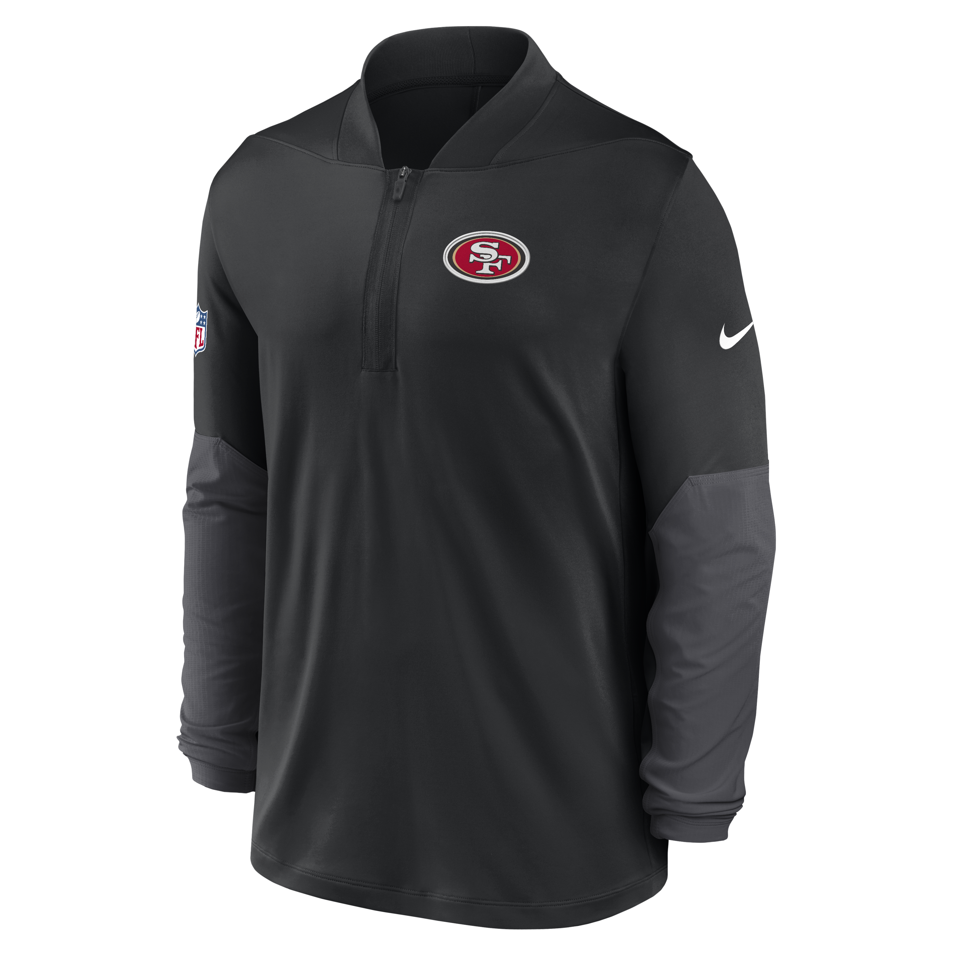 Nike Men's San Francico 49ers Feel The Pressure  Dri-FIT ON-FIELD 1/2-Zip Top