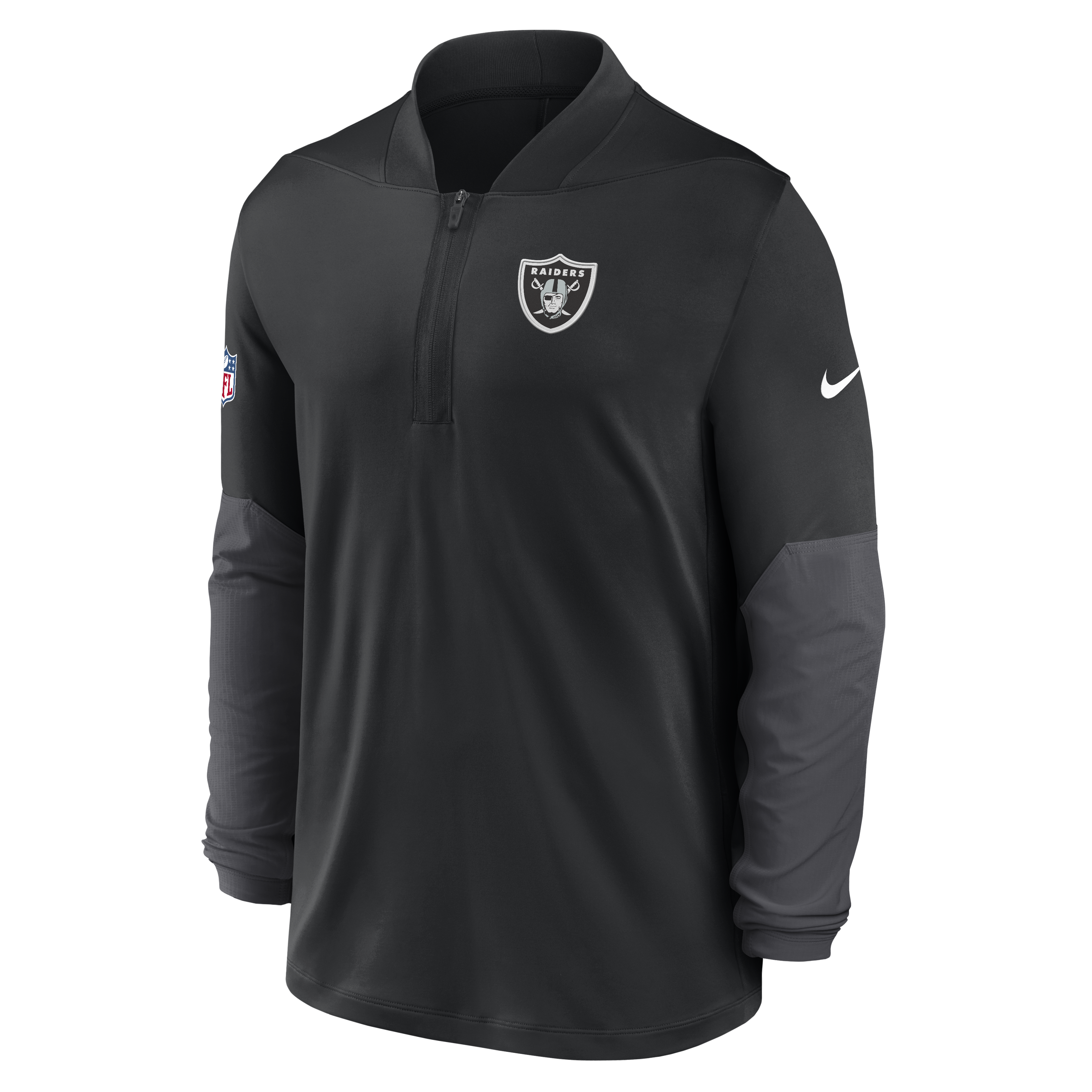 Nike Men's Las Vegas Raiders Feel The Pressure  Dri-FIT ON-FIELD 1/2-Zip Top