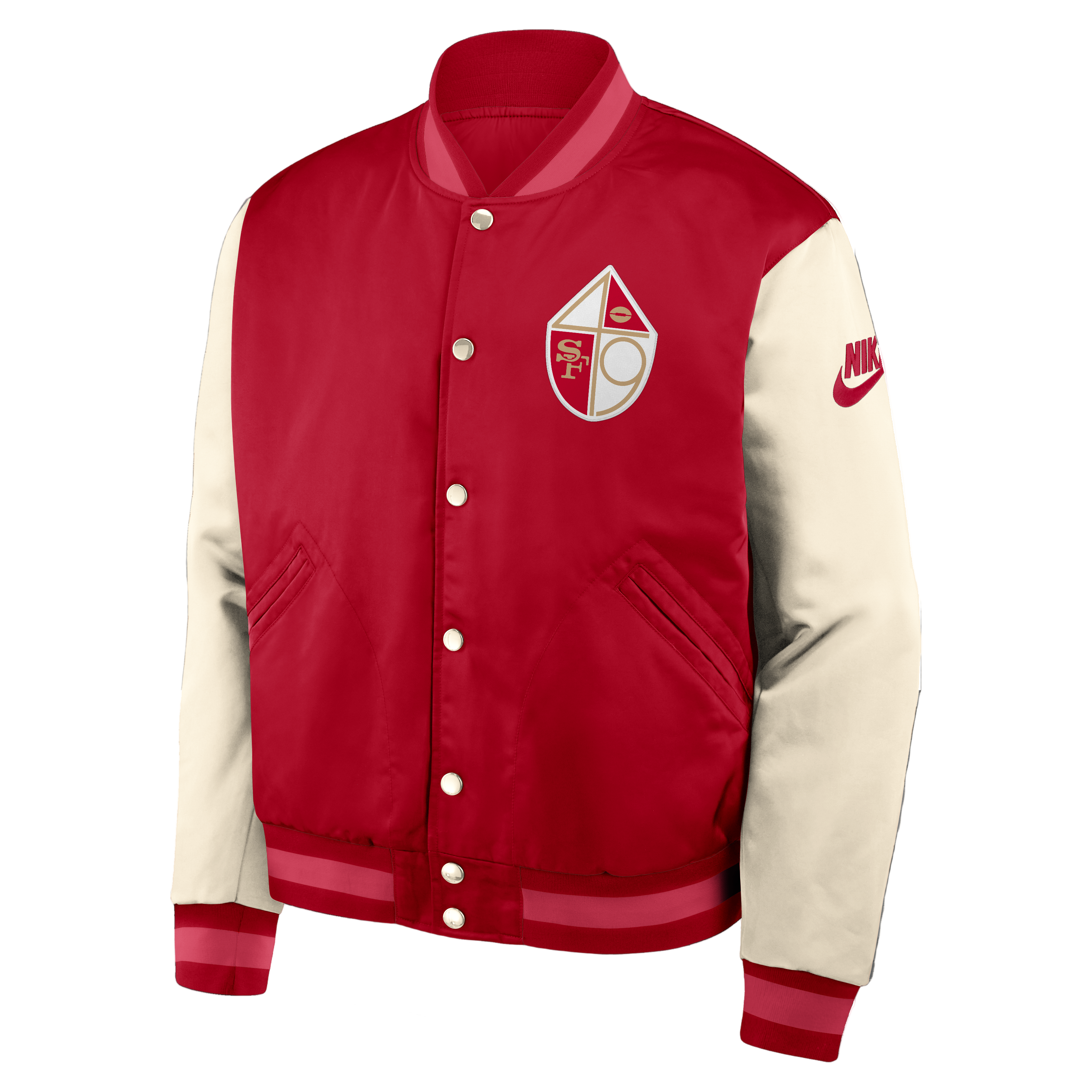 Nike Men's San Francisco 49ers Rewind Legacy Varsity Jacket
