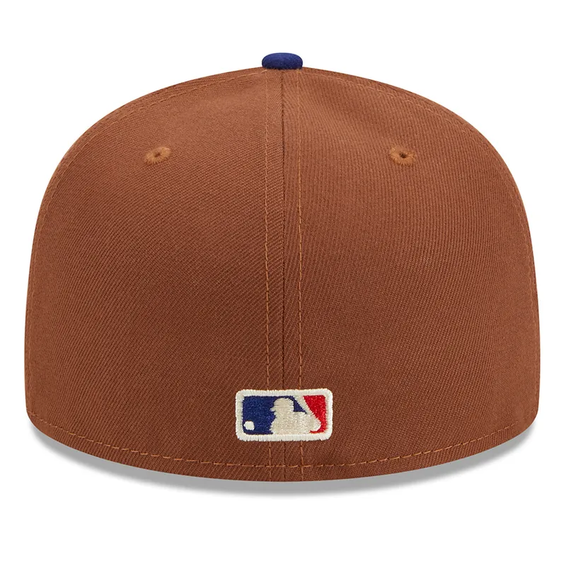 New Era Los Angeles Dodgers Harvest 40th Side Patch 59fifty Fitted Hat-Brown