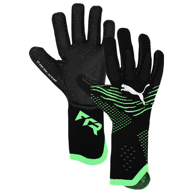 Puma Future Ultimate Grip 1 Negative Cut Goalkeeper Gloves-Black/Green