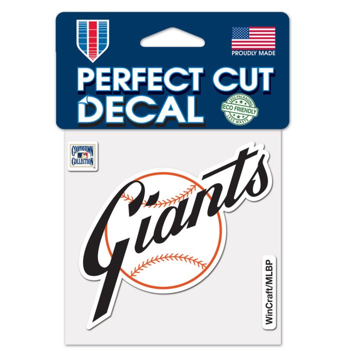 SAN FRANCISCO GIANTS / COOPERSTOWN COOPERSTOWN PERFECT CUT COLOR DECAL 4" X 4"