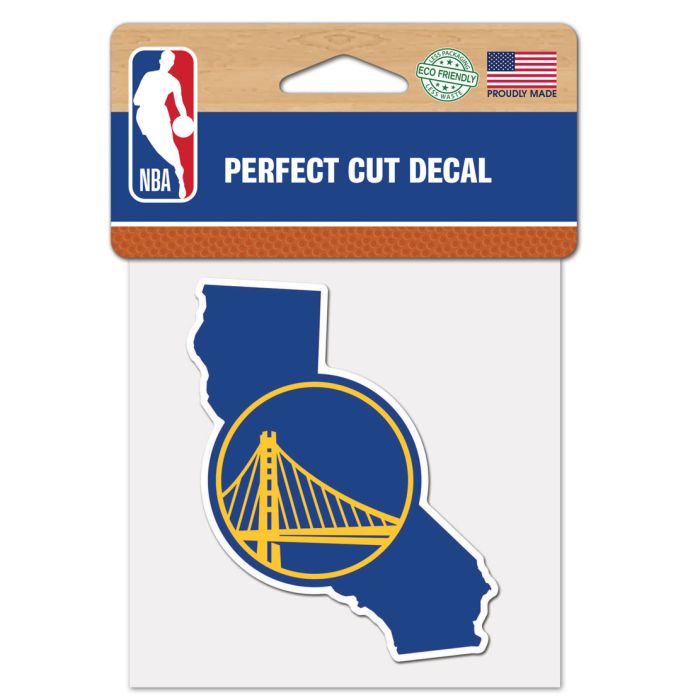 GOLDEN STATE WARRIORS STATE PERFECT CUT COLOR DECAL 4" X 4"