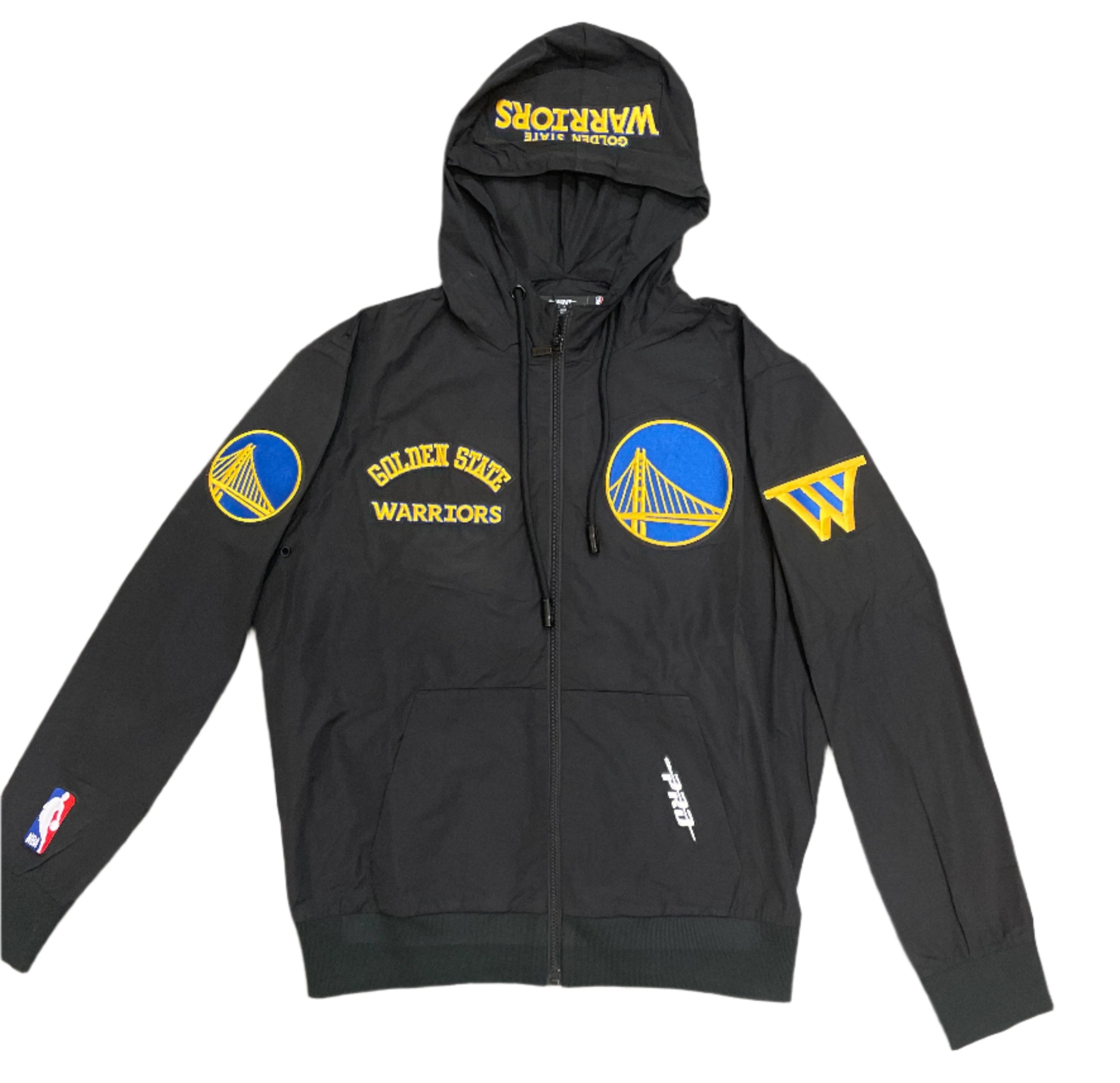 PRO STANDARD GOLDEN STATE WARRIORS CLASSIC WIND SUIT MEN'S WOVEN FULL ZIP PULLOVER HOODIE